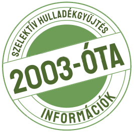 2003-�ta t�j�koztatjuk, hogy mit is jelent a szelekt�v hullad�kgy�jt�s �s mit, hogyan �s hol gy�jts�nk szelekt�ven